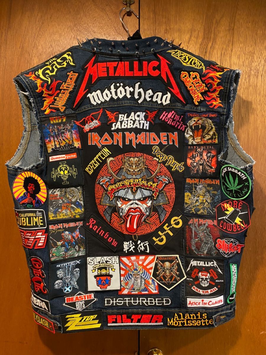 Custom Heavy Metal Patch Denim Vest | Metallica, Iron Maiden, Motörhead, Slayer, Black Sabbath | Battle Jacket